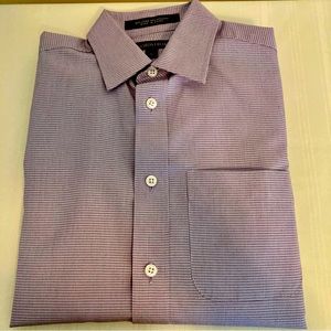 Nordstrom Boys Micro Mini Check Lavender Dress Shirt Size 8